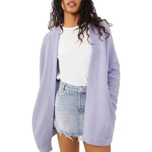 NWOT Free People Ottoman Knit Cardigan Serenity Lavender  $168